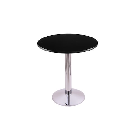 Holland Bar Stool Co 30" 214 Chrome Table, 24" dia. Top 214-1630CH24R